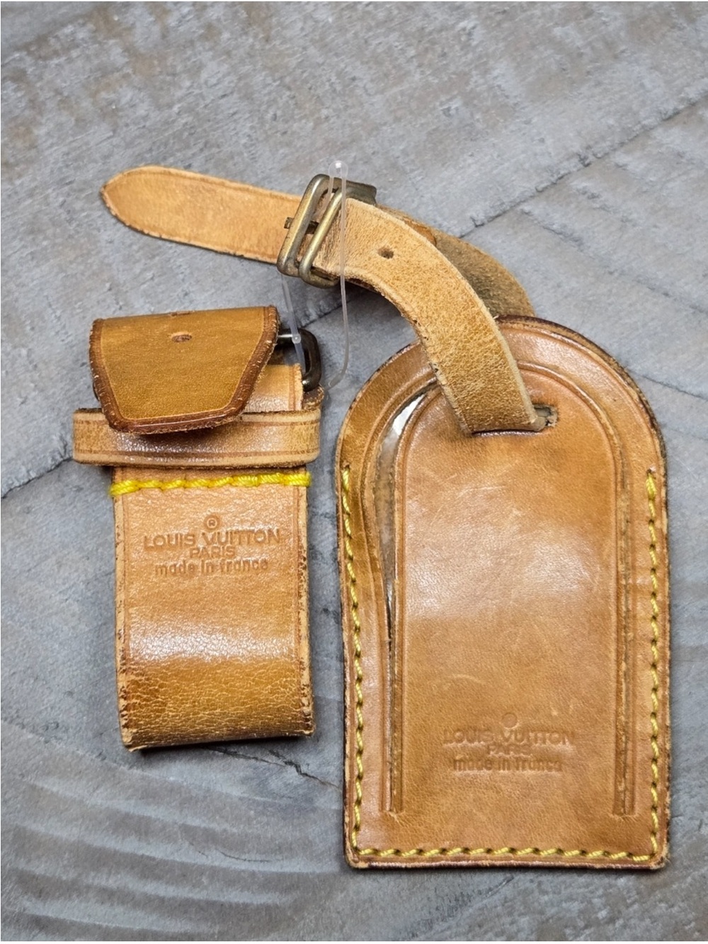 Louis Vuitton Natural Vachetta Leather Luggage Tag and Strap Set - Picture 3 of 8